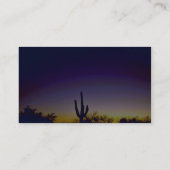 Carte De Visite Coucher du soleil de l'Arizona de canyon de Sabino (Dos)
