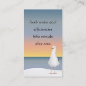 Carte De Visite Coucher du soleil de pélican et de mouette (Dos)