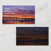 Carte De Visite Coucher du soleil de plage d'océan (Devant / Derrière)