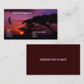 Carte De Visite Coucher du soleil de Serengeti (Devant / Derrière)