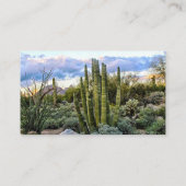 Carte De Visite Coucher du soleil de Succulent de Scottsdale (Dos)