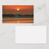 Carte De Visite Coucher du soleil de vague de mer de plage (Devant / Derrière)