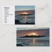 Carte De Visite Coucher du soleil de vue de Palmer (Devant / Derrière)