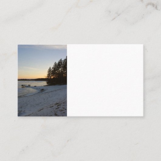 Carte De Visite Coucher du soleil d'hiver (Devant)