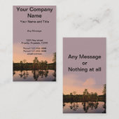 Carte De Visite Coucher du soleil sur un marais de Cypress (Devant / Derrière)