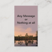 Carte De Visite Coucher du soleil sur un marais de Cypress (Dos)