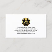 Carte De Visite Couches Bleues Noires Chauffeur (Dos)