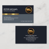 Carte De Visite Couches bleues simples et élégantes Déplacement de (Devant / Derrière)