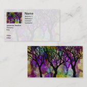Carte De Visite Couches d'arbres sur l'arrière - plan de mica (Devant / Derrière)
