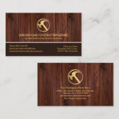 Carte De Visite Couches de bois de séquoias Hammer Handyman Carpen (Devant / Derrière)