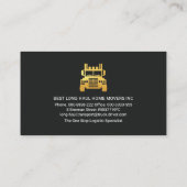 Carte De Visite Couches de camionnette en or gris noir (Dos)