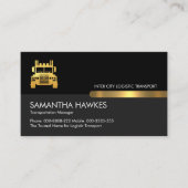 Carte De Visite Couches de camionnette en or gris noir (Devant)