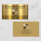 Carte De Visite Couches de circuits électroniques Retro Gold Elect (Devant / Derrière)
