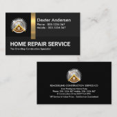 Carte De Visite Couches de construction en bande dorée en nuances (Devant / Derrière)