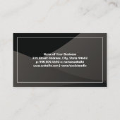 Carte De Visite Couches de dégradé noir | Moderne (Dos)