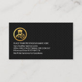 Carte De Visite Couches de maillage gris noir du fil (Dos)