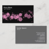 Carte De Visite Couches de peinture - rose sur noir (Devant / Derrière)