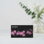 Carte De Visite Couches de peinture - rose sur noir (Debout devant)