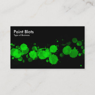 Carte De Visite Couches de peinture - Vert sur Noir