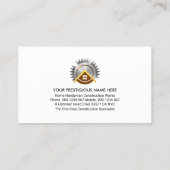 Carte De Visite Couches de pinceau en bois de bois doré (Dos)