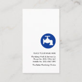 Carte De Visite Couches de plomberie de robinet bleu (Dos)
