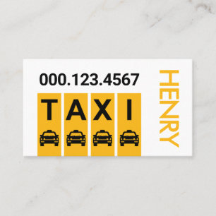 Carte De Visite Couches de route de voiture de taxi