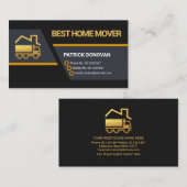 Carte De Visite Couches de Trapezium Créatives Camion d'Or Maison  (Devant / Derrière)