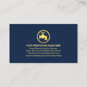 Carte De Visite Couches d'ombres bleues Gold Wave (Dos)