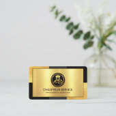 Carte De Visite Couches d'or gris créatif et élégant conduisant (Debout devant)