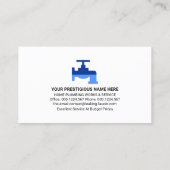 Carte De Visite Couches d'outil de plomberie créative en argent (Dos)