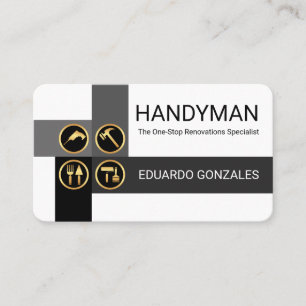 Carte De Visite Couches d'outils de bricoleur entrecroisées