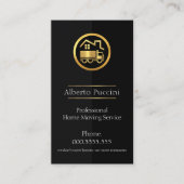 Carte De Visite Couches gris-noir Accueil Déménagement (Devant)