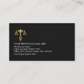 Carte De Visite Couches gris noir Retro Légal Avocat (Dos)