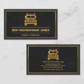 Carte De Visite Couches gris Or Camion Frame Camion Transport (Devant / Derrière)