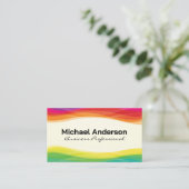 Carte De Visite Couches numériques colorées (Debout devant)