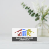 Carte De Visite Couches sur le toit Outils de main-homme Construct (Debout devant)