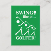 Carte De Visite Coudre Comme Un Instructeur De Golf Golf Golf Pro (Devant)