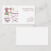 Carte De Visite Coudre la garde-robe du stress marin (Devant / Derrière)