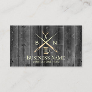 Carte De Visite Coudre le filetage et les aiguilles du stress mari