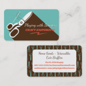Carte De Visite Coudre les ciseaux à fil d'aiguille couturier (Devant / Derrière)