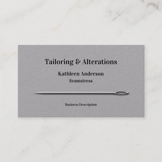 Carte De Visite Coudre les modifications sur mesure Gris simple d' (Devant)