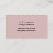 Carte De Visite Coudre Seamstress artisan fabricant Dusty rose (Dos)