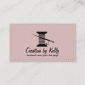 Carte De Visite Coudre Seamstress artisan fabricant Dusty rose (Devant)