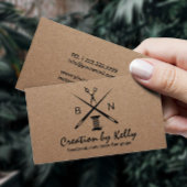 Carte De Visite Coudre Seamstress Dresmaker Rustic Kraft