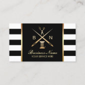 Carte De Visite Coudre Seamstress Gold Thread & Needles Moderne (Devant)