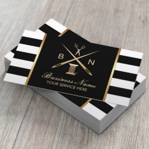 Carte De Visite Coudre Seamstress Gold Thread & Needles Moderne