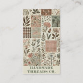 Carte De Visite Couette rose verte et habillement artisanal en éca (Devant)