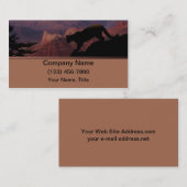 Carte De Visite Cougar et le Grand Canyon (Devant / Derrière)