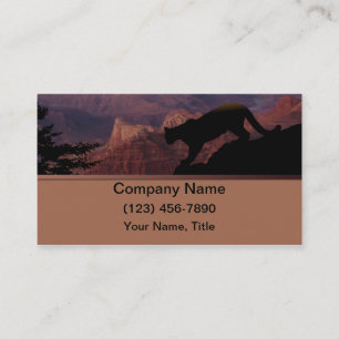 Carte De Visite Cougar et le Grand Canyon
