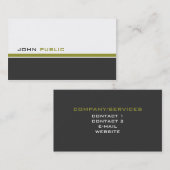 Carte De Visite Couleur 3 moderne (Devant / Derrière)